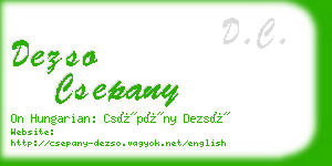 dezso csepany business card